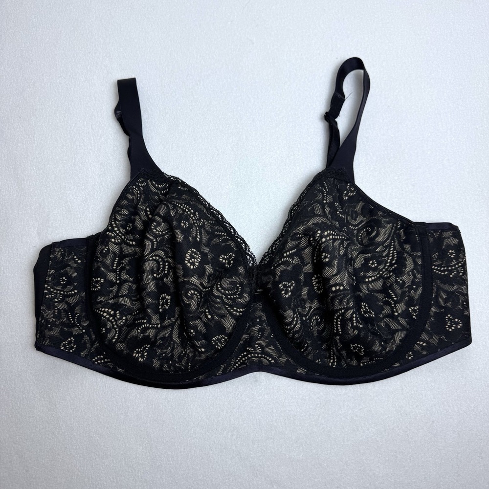 SOMA Intimates Size 36DD Black Enticing Lift Full Coverage Underwire Bra Lace
